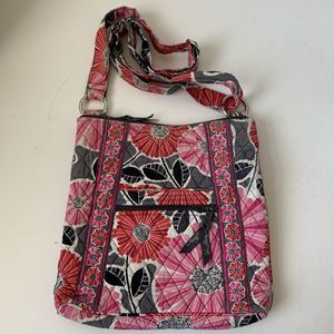 Vera Bradley Cheery Blossoms Quilted Hipster Splash Floral Crossbody Bag
